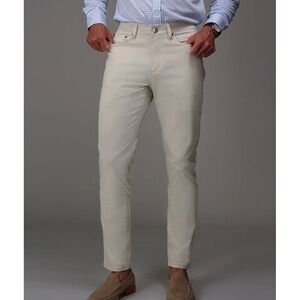 Collars & Co Mens 34 x 34 Stone 5 Pocket Pants CEO Fit Cotton Spandex NWT